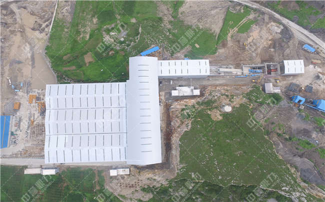 河北武安白沙環(huán)保型石料生產(chǎn)線鳥瞰圖