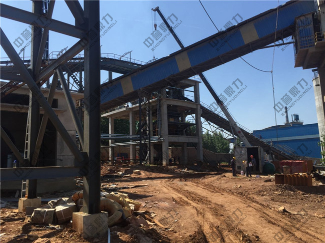 江蘇徐州龍山水泥時產500噸砂石骨料生產線