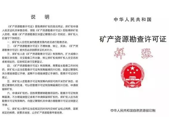 新版《采礦許可證》和《礦產資源勘查許可證》! 要辦證和換證的都看看!